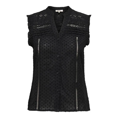 Afbeelding van ONLY Onlevelyn V NECK Blouse, Dames, Maat: XS, Black