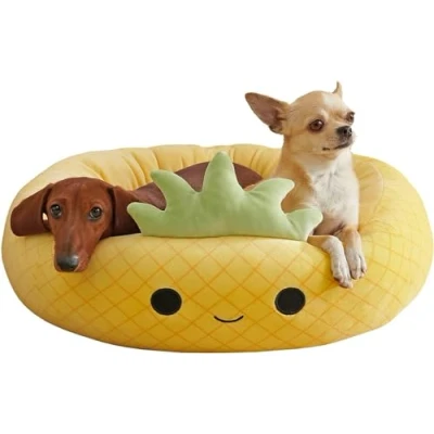 Afbeelding van Squishmallows Officiële 30 inch Maui ananas huisdierbed groot ultrasoft officieel pluche