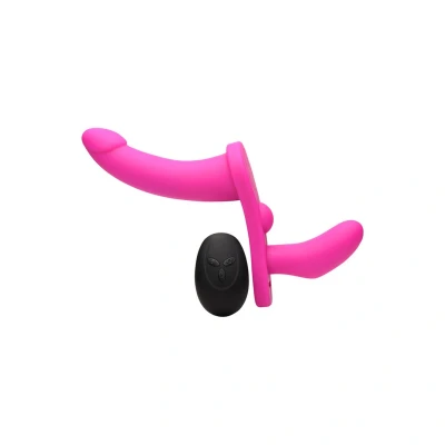 Afbeelding van SU Double Take Penetration Strap On Harness Paars