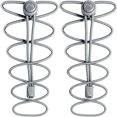 Afbeelding van CampTeck U7192 veters met snelsluiting, elastische snelsluitsysteem, grijs, 1 paar