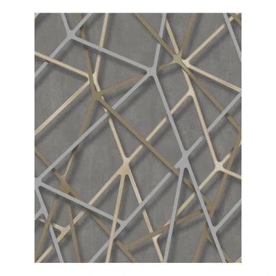 Afbeelding van Leen Bakker Dutch Wallcoverings Galactik Framework Beige/goud 0,53x10,05m Behang Beige Vlies