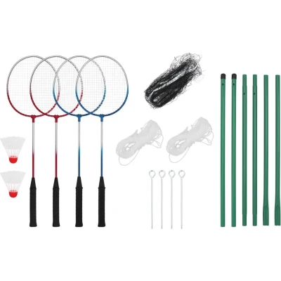 Afbeelding van vidaXL Badmintonset met 4 rackets en net 620x151 cm