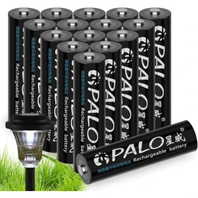 Afbeelding van CITYORK 16 Pack 300mAh AAA 1.2V Ni MH Oplaadbare Batterijen voor Zonnelicht, Tuinverlichting, Lantaarn