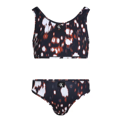 Afbeelding van Calvin Klein crop bikini donkerblauw/rood/wit