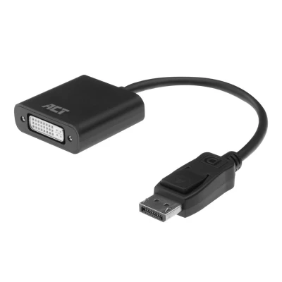 Afbeelding van ACT AC7510 Adapter DisplayPort Male DVI Female Zwart 15 cm