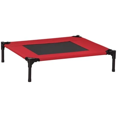 Afbeelding van PawHut Huisdierbed voor honden, katten, om buiten te ontspannen, terras, tuin, ventilatienet (M: 76 x 61 18 cm (l b h)