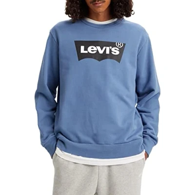 Afbeelding van Levi&#039;s Original Graphic Sweater Blauw maat S Heren met Modern fit Pasvorm Suitable Herenkleding