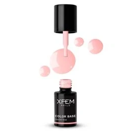 Afbeelding van XFEM UV/LED Hybrid Gellak Base No.3 6ml. #Peachy Pink roze Glanzend Top en/of basecoat