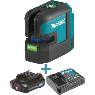 Afbeelding van Makita SK106GDZ Kruislijn / punt laser groen zonder accu&#039;s en lader, in doos met tas