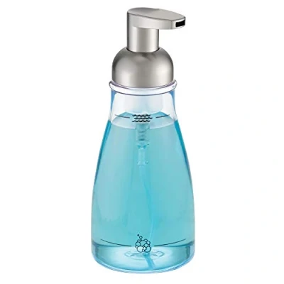 Afbeelding van iDesign Schuimzeepdispenser, navulbare pompdispenser met schuimpomp, zuinige zeepdispenser van kunststof, doorzichtig