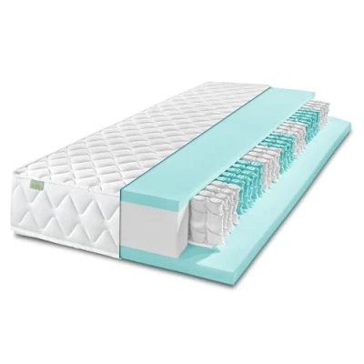 Afbeelding van DREAMSTAR Ergo Flex Duo Pocketveringmatras, ergonomisch matras met 7 zones, 22 cm hoog, Öko Tex gecertificeerd, hardheidsgraad 2 (H2), 0 80 kg, 3 (H3), 100 x 200