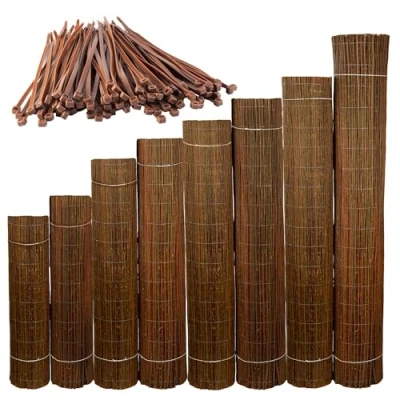 Afbeelding van Wilgenmat 180 x 300 cm Wilgenrol Rietenmat Natuurlijke Privacy Scherm Tuin Windscherm Terras &amp; Balkon Wilgentenen Mat