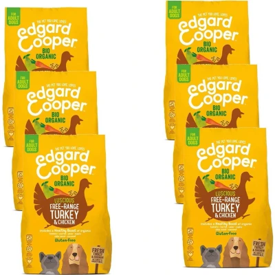 Afbeelding van 6x Edgard &amp; Cooper Hondenvoer Bio Kalkoen Kip 700 gr