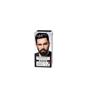 Afbeelding van Elea Men Professional Color &amp; Care Geen ammoniakcrèmeverf voor mannen, haar, baard en snor (zwart 1.0)