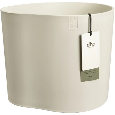 Afbeelding van Elho Eden 35 Bloempot voor Binnen &amp; Buiten 100% Gerecycled Plastic Ø 32.6 x H 32.0 cm Linnen Wit