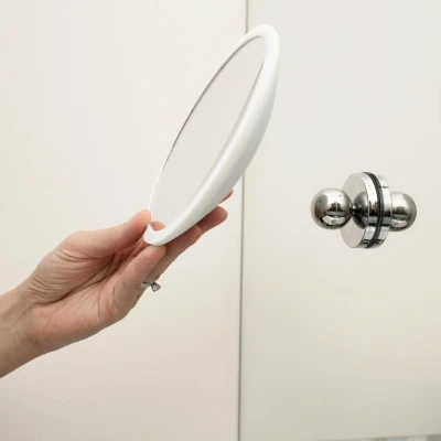 Afbeelding van Bosign make up/ scheerspiegel Air Mirror wit PLUS 15 x vergrotend Ø 16,5 cm