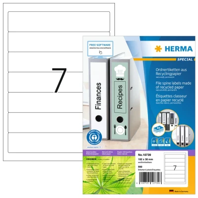 Afbeelding van HERMA 10739 printeretiket Wit Zelfklevend printerlabel