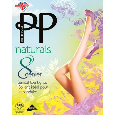 Afbeelding van Pretty Polly Panty Zomer Ultra Dun Katoen Kruisje Naadloos Teenstuk Shea Butter High Leg Broekje 8 Den. M/L 40/46 Zwart