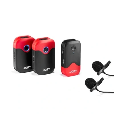 Afbeelding van JOBY Wavo Air 2,4 GHz draadloos microfoonsysteem met 2 zenders en modulair bevestigingssysteem voor vloggen, video interviews smartphone of camera
