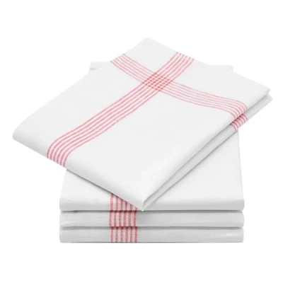 Afbeelding van Zollner set van 4 theedoeken, vaatdoeken, 100% linnen, 50x70 cm, 228 gsm, wit