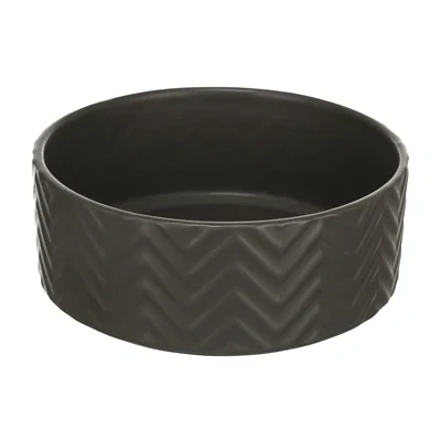 Afbeelding van Trixie Voerbak / Drinkbak Wave Keramiek Grijs 13 CM 400 ML (409151)