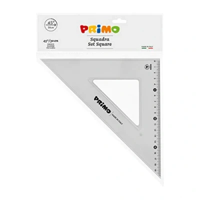Afbeelding van Morocolor Primo driehoek 45 30 cm, kleur rookgrijs, verblindingsvrij, stabiel en duurzaam, gemakkelijk af te lezen, hoge precisie, ideaal voor technische tekeningen.