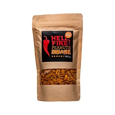 Afbeelding van I LOVE SPICY Hellfire Peanuts Insane Extreem 300 g Hete Pinda&#039;s Gekruid met Carolina Reaper Chili Peper, Heetheid 5/5