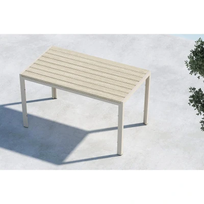 Afbeelding van Svea Farid eettafel 140 x 80 74 cm beige Metaal