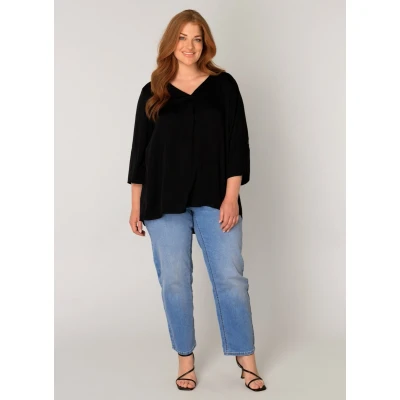 Afbeelding van Base Level Curvy blousetop zwart