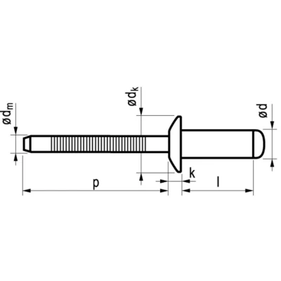 Afbeelding van Masterfix blindklinknagel 3,0x10mm RVS (Per 500 stuks)
