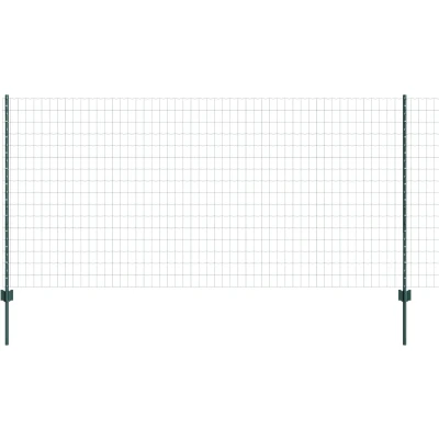 Afbeelding van vidaXL Tuinschutting Rol Set van 2 Groen Gepoedercoat Staal 25 x 1,2 m