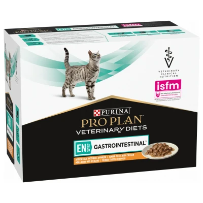 Afbeelding van Pro Plan Veterinary Diets Feline En Gastrointestina 10x85 g Kattenvoer Kip