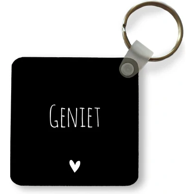Afbeelding van Sleutelhanger Uitdeelcadeautjes Spreuken Quotes Geniet Plastic