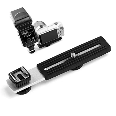 Afbeelding van Fotover Horizontale Camera Flash Flashgun Houder Beugel Met Hot Schoen 1/4 &quot;Schuifschroef Studio Licht Stand voor DSLR Camcorders DV Camera&#039;s