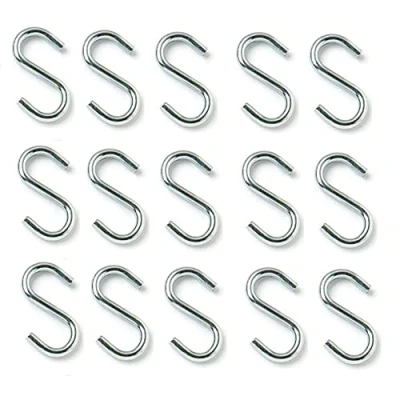 Afbeelding van Merriway BH04903 (50 stuks) Keuken S haak Staal BZP 25mm 2.4mm Gauge Pack van 50 Stuks