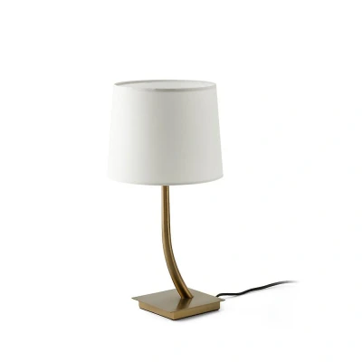 Afbeelding van Faro Lighting Rem Tafellamp Rond Taps toelopend Wit, E27