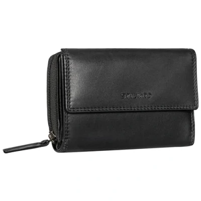 Afbeelding van STILORD &#039;Thea&#039; Dames portemonnee Leder RFID Grote Vintage Wallet voor Vrouwen Leren met in geschenkdoos Echt leer, Kleur:zwart