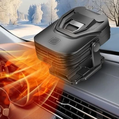 Afbeelding van autoverwarming, 12V 150W draagbare snelle verwarming, ontdooien en ontdooien, auto voorruit ventilator met sigarettenstekker, 360 graden draaibare ontdooier voor