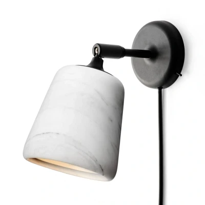 Afbeelding van New Works Material Edition wandlamp, marmer