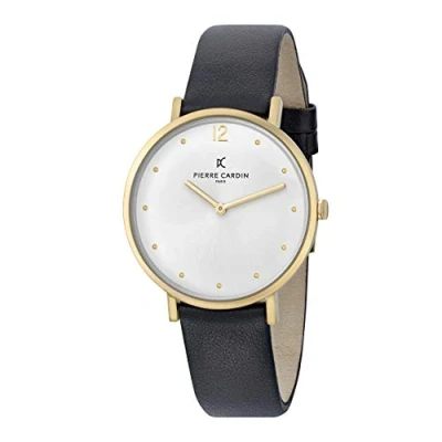 Afbeelding van Pierre Cardin Belleville Simplicity CBV.1009 Horloge Leer Zwart Ø 39 mm