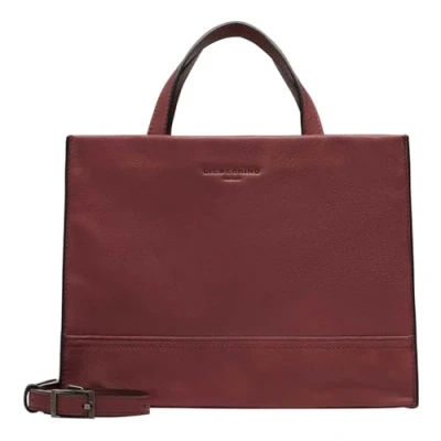 Afbeelding van LIEBESKIND BERLIN Leren Handtas Schoudertas Lou 2 Satchel Bag Berry Donkerrood