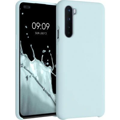 Afbeelding van kwmobile telefoonhoesje geschikt voor OnePlus Nord Hoesje met siliconen coating Smartphone case in cool mint