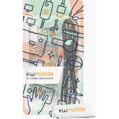 Afbeelding van kwmobile telefoonhoesje geschikt voor Samsung Galaxy S21 Plus Hoesje met telefoonkoord Back cover smartphone Case in geel / grijs transparant