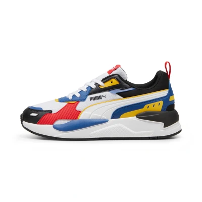 Afbeelding van Puma Sneakers laag White yellow sizzle black for all time red, Maat: 42.5, red Kunststof/ textiel