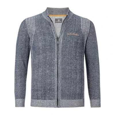 Afbeelding van Jan Vanderstorm gemêleerd vest INGRABAN Plus Size donkerblauw