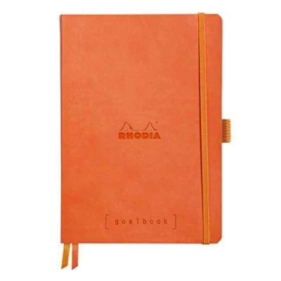 Afbeelding van Rhodia 117583C notitieboekje Goalbook (DIN A5, 14,8 x 21 cm, dot, praktisch en trendy, met zacht deksel, 90 g wit papier, 120 vellen) 1 stuk, rood