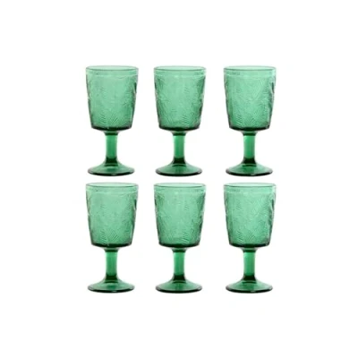 Afbeelding van Set van bekers Home ESPRIT Groen Kristal 285 ml (6 Stuks)