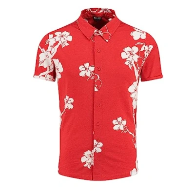 Afbeelding van Key Largo MSH Mauritius Overhemden met korte mouwen voor heren, Rood (1300), XL
