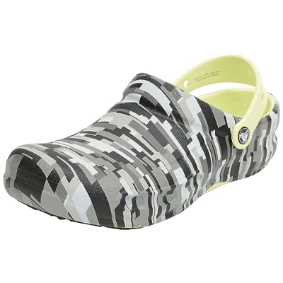 Afbeelding van Crocs Unisex volwassen bistro grafische klomp, Zwarte Lime, 41/42 EU