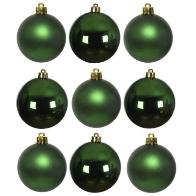 Afbeelding van Decoris Kerstballen 18 stuks donkergroen glas 4 cm